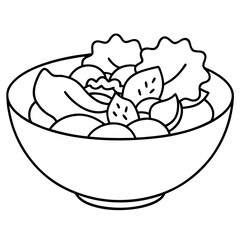 Fresh and Colorful Salad Bowl for Healthy Eating and Meal Prep Inspiration