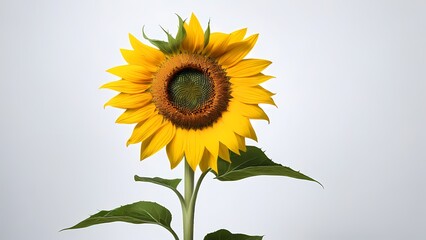 Fototapeta premium sunflower on a white background