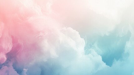 Abstract Dreamy Sky with Pink and Blue Clouds