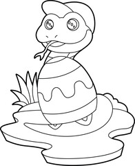 Snake Easter Easter egg Animal Vector Graphic Art Illustration