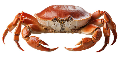 Red Crab Isolated on Transparent Background.