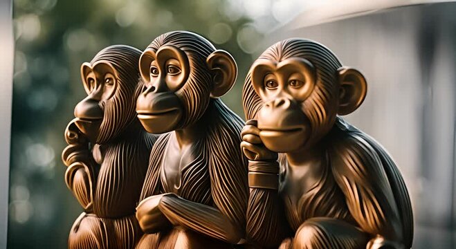 The three wise monkeys.
