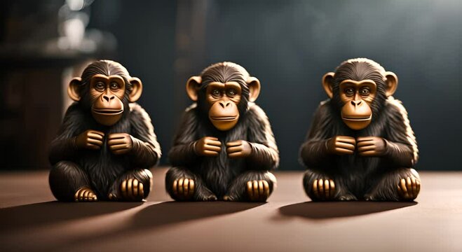The three wise monkeys.