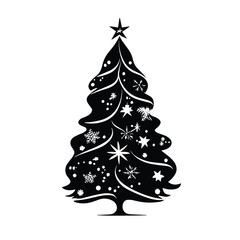 Christmas Tree Vector Silhouettes Collection
