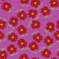 flower, pattern, seamless, floral, flowers, vector, design, nature, wallpaper, spring, art, illustration, summer, texture, decoration, pink, daisy, plant, flora, color, yellow, bloom, leaf, beauty, ga