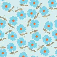 flower, pattern, seamless, floral, flowers, vector, design, nature, wallpaper, spring, art, illustration, summer, texture, decoration, pink, daisy, plant, flora, color, yellow, bloom, leaf, beauty, ga