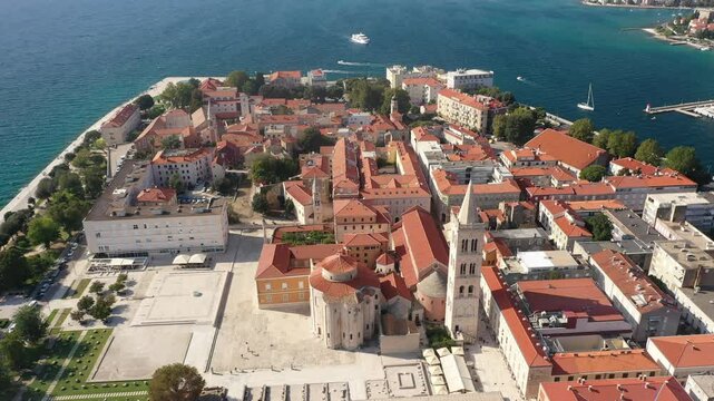 St. Donatus Church and Monument to the Sun on Zadar Peninsula