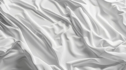 Obraz premium White T-shirt mockup where the fabric changes texture and pattern when touched, allowing users to preview different styles in a single piece