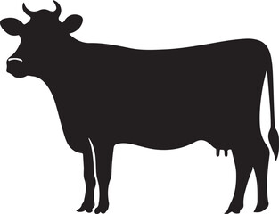 Cow silhouette vector art work