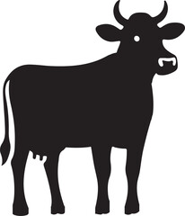 Cow silhouette vector art work