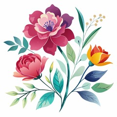 Beautiful Watercolor Flower Vectors for Creative Projects