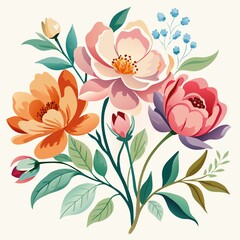 Beautiful Watercolor Flower Vectors for Creative Projects