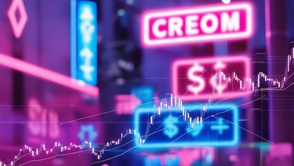 The global cryptocurrency fintech business banner concept is low polygon and arranged