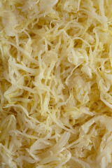 Homemade German Sauerkraut, top view.