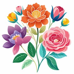 Beautiful Watercolor Flower Vectors for Creative Projects