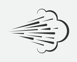 Spray icon of aerosol or airbrush for water gas nozzle steam, perfume deodorant, graffiti paint. Sign shower drops, disinfection, cleaning.