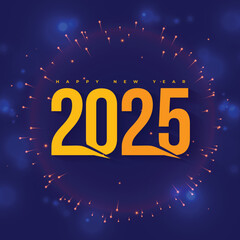 2025 Happy New Year Background Design. Greeting Card, Banner, Poster. Vector Illustration.