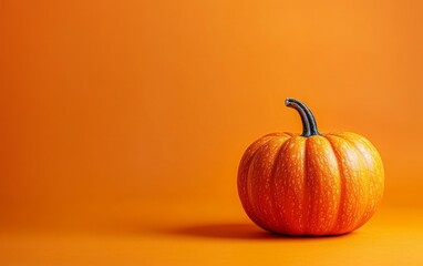 Halloween pumpkin decorations on a yellow-orange background
