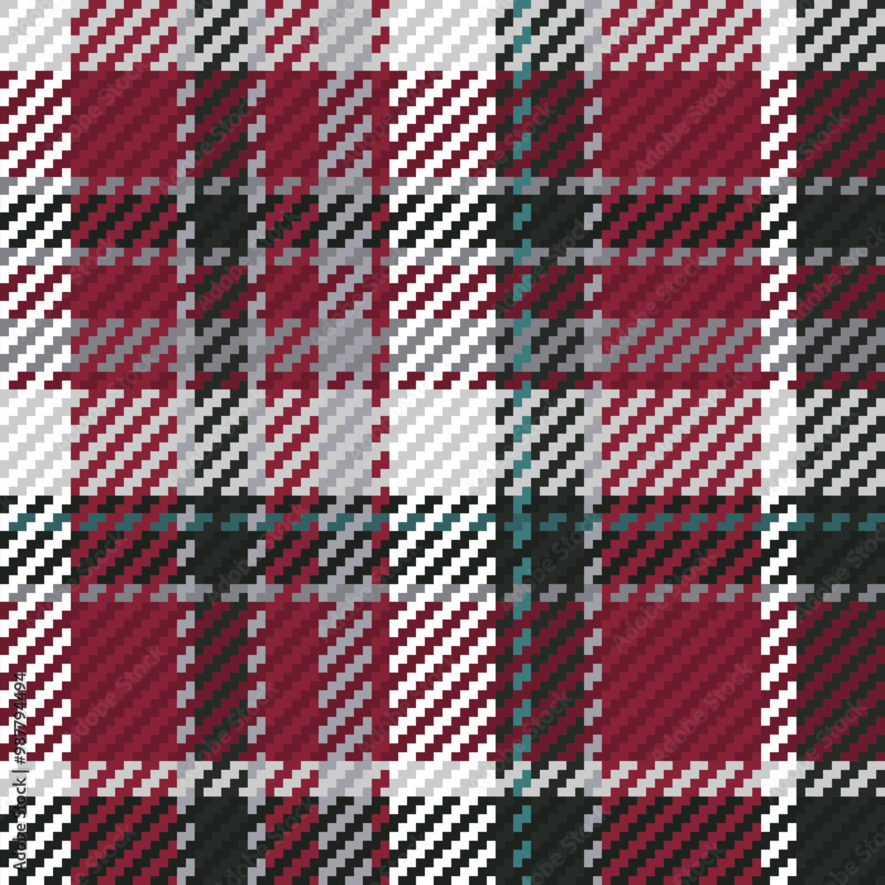 Poster seamless pattern of scottish tartan plaid. repeatable background with check fabric texture. vector b