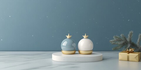Christmas and new year clear glass winter snow globe
