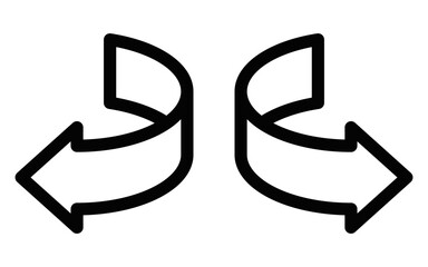 Vector illustration of circular arrows icon, perfect for refresh, reload, and synchronization concepts in designs. Editable stroke.