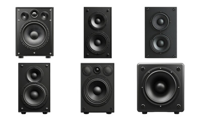 Fototapeta premium Modern HighFidelity Speakers with Transparent Background