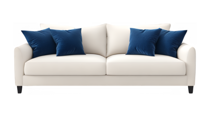 A sofa isolated on white background with clipping path, PNG collection, PNG image, PNG files, Generative art.
