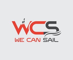 WCS logo design vector template
