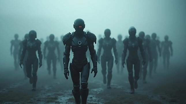 uprising of robot machines in the future