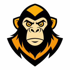 Chimpanzee Mascot Logo Vector Illustration | SVG & Cricut Cut Files | Chimp Logo Icon & Clipart Design