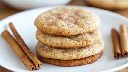 Soft and chewy cinnamon cookies made with a touch of cinnamon sugar.