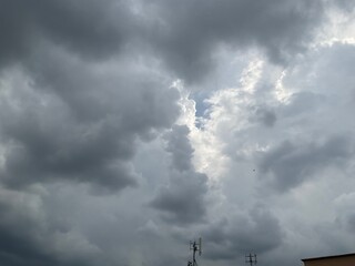 Cloudscape has been developing in gorgeous form. The sky is full of dark clouds.