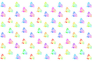 pattern with colorful shells, colorful pattern on blank,  set of colorful pattern on white, pattern, seamless pattern, fabric, textile, png, sticker 