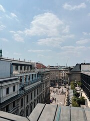 Fototapeta premium View from top of building in European city