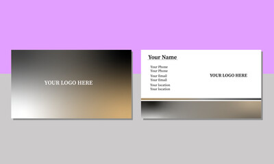 modern business card design corporate design Blake and white gradient business card design     