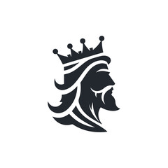 King line icon vector. king face elegant logo icon vector template.