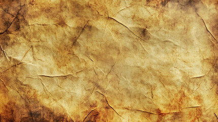 A crumpled, aged sheet of paper with a brown and yellow patina.