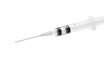 Blank White Syringe Mockup Capped Isolated on Transparent & White Background | PNG File with Transparency