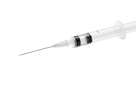 Blank White Syringe Mockup Capped Isolated on Transparent & White Background | PNG File with Transparency