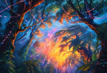 Obraz premium digital jungle