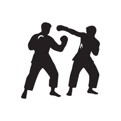 Creative Set Of Illustration Boxing Logo Design