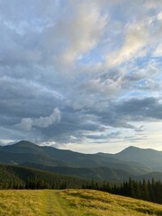 Obraz premium mountains and clouds