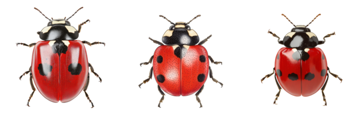 Realistic ladybug isolated on a transparent background