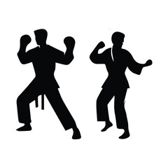 Creative Set Of Illustration Boxing Logo Design