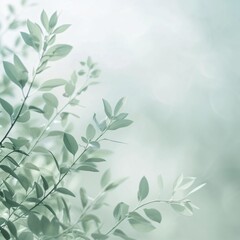 Soft, light green foliage on a blurred background.