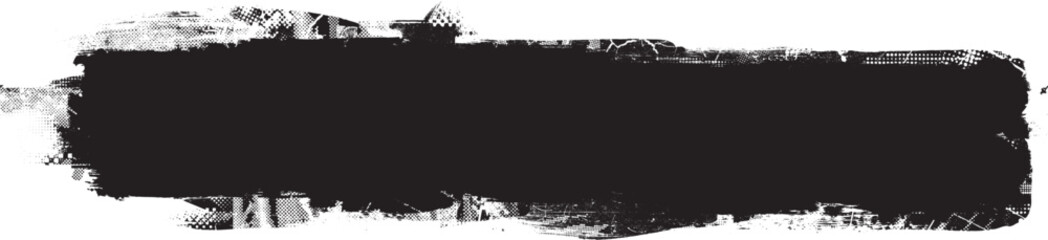 Brush paint .Grunge Paint Roller . Vector brush Stroke . Distressed banner . Black stripe with rough edges. paintbrush design element . Gradient brush . Bulge line . Distress textured stroke