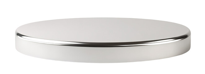 Silver chrome podium for product presentation