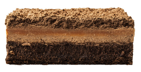 Cross section of soil layer, layers of soil 