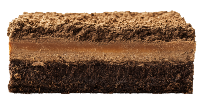 Cross section of soil layer, layers of soil 