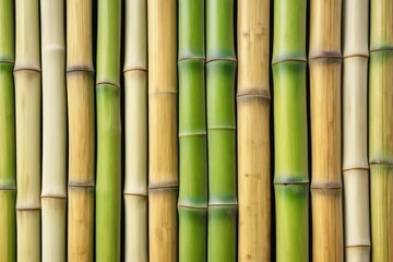 Single bamboo wall, showcasing high-quality stock photography, attention to detail in texture and wood grain, bamboo natural green